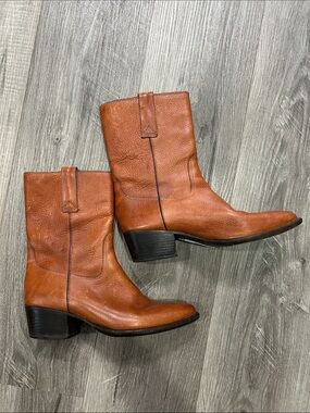 Cole Haan Women's Tan Leather Heeled Boots